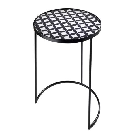 Tavolino tondo grande Cm. 46x64 h. - L'oca Nera