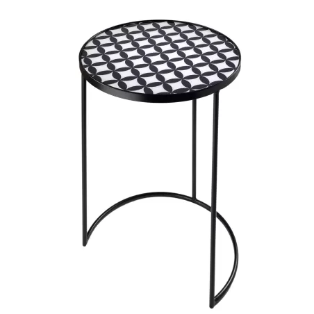 Tavolino tondo grande Cm. 46x64 h. - L'oca Nera