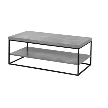 Tavolino Rettangolare 2 piani - grigio cemento Cm. 119x59x45 h. - L'oca Nera