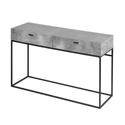 Consolle 2 cassetti - grigio cemento Cm. 120x39x77 h. - L'oca Nera
