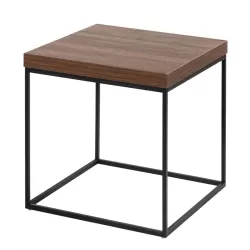 Tavolino quadrato - legno noce Cm. 59x59x50 h. - L'oca Nera