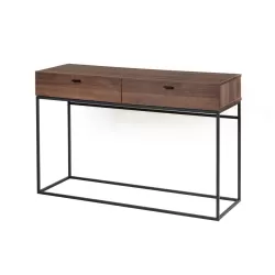 Consolle 2 cassetti - legno noce Cm. 120x39x77 h. - L'oca Nera