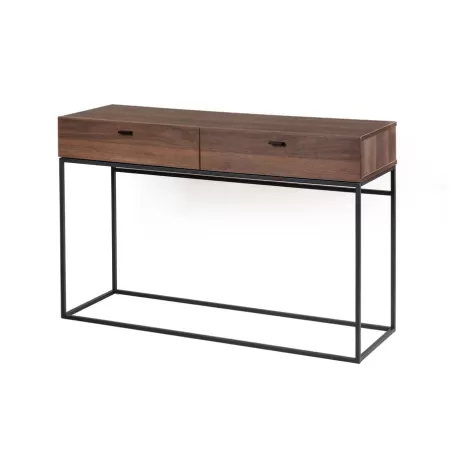 Consolle 2 cassetti - legno noce Cm. 120x39x77 h. - L'oca Nera