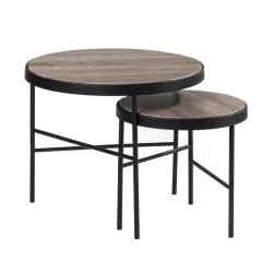 Tavolino tondo piccolo Cm. 42,5x40 h. - L'oca Nera