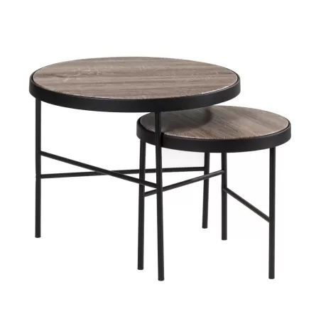 Tavolino tondo piccolo Cm. 42,5x40 h. - L'oca Nera