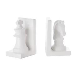 Fermalibri Scacchi - set 2 pz Cm. 13x11x19 h. - L'oca Nera