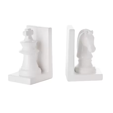 Fermalibri Scacchi - set 2 pz Cm. 13x11x19 h. - L'oca Nera