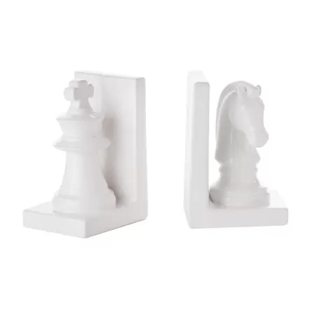 Fermalibri Scacchi - set 2 pz Cm. 13x11x19 h. - L'oca Nera