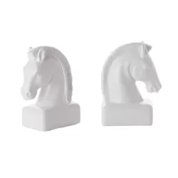 Fermalibri Cavallo - set 2 pz Cm. 14x8x18 h. - L'oca Nera