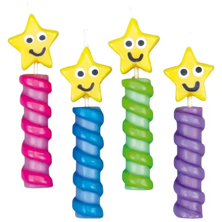 Candele Spirale Con Stella 4 Pezzi