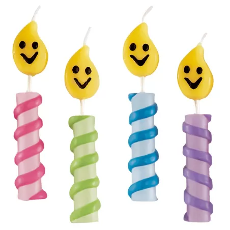 Candele Spirale Con Smile 4 Pezzi