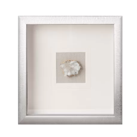 Pannello decorativo quadrato con cristallo naturale Cm. 30x30x4 - L'oca Nera