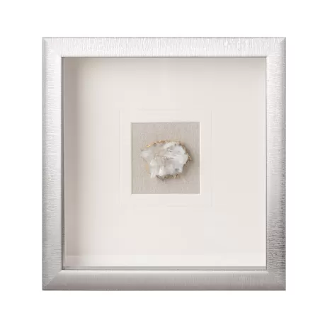 Pannello decorativo quadrato con cristallo naturale Cm. 30x30x4 - L'oca Nera