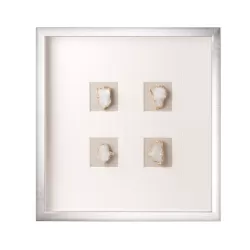 Pannello decorativo quadrato con cristallo naturale Cm. 50x50x4 - L'oca Nera