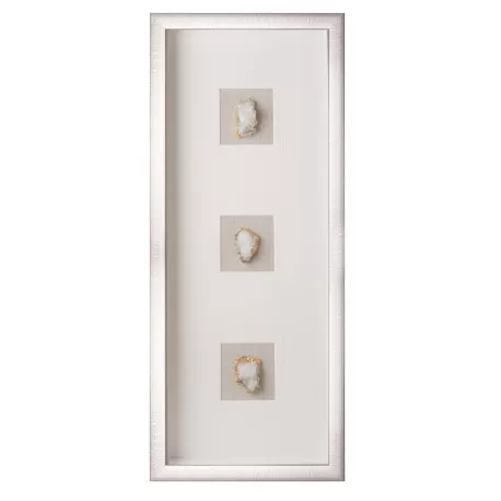 Pannello decorativo rettangolare con cristallo naturale Cm. 30x70x4 - L'oca Nera