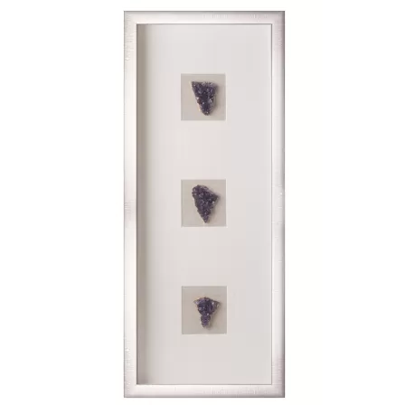 Pannello decorativo rettangolare con cristallo ametista Cm. 30x70x4 - L'oca Nera