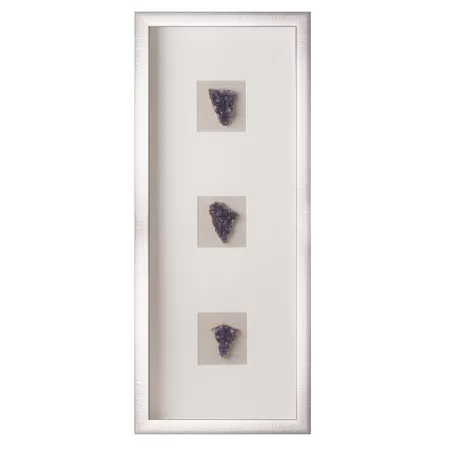 Pannello decorativo rettangolare con cristallo ametista Cm. 30x70x4 - L'oca Nera