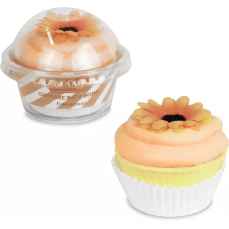 Bath bomb Cup Cake, Pesca & Panna - Mami Milano