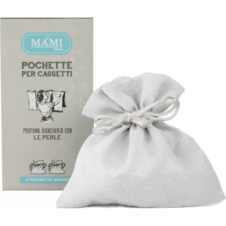 Sacchetto grande bianco per perle profumate 2 pezzi - Mami Milano
