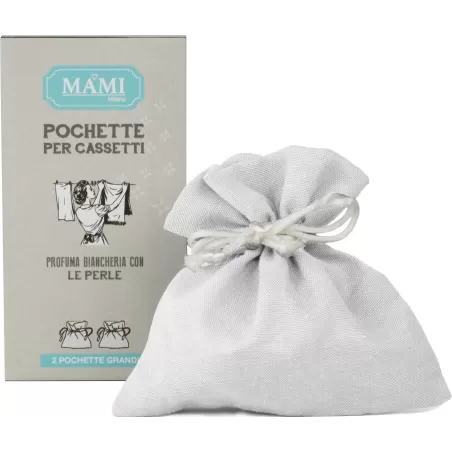 Sacchetto grande bianco per perle profumate 2 pezzi - Mami Milano