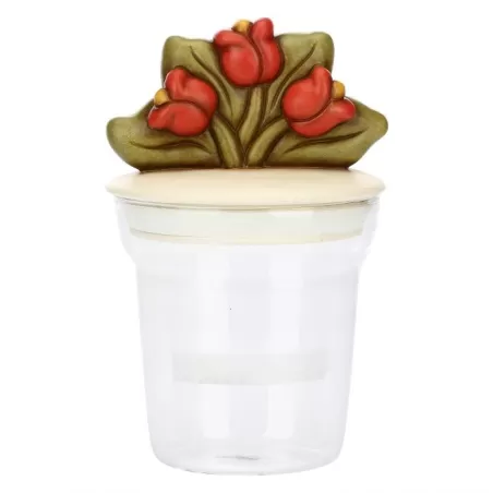 Barattolo in vetro Country grande con tulipani - Thun
