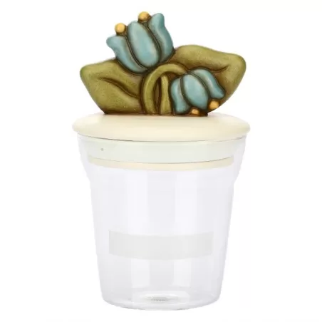 Barattolo in vetro Country medio con campanelle blu - Thun