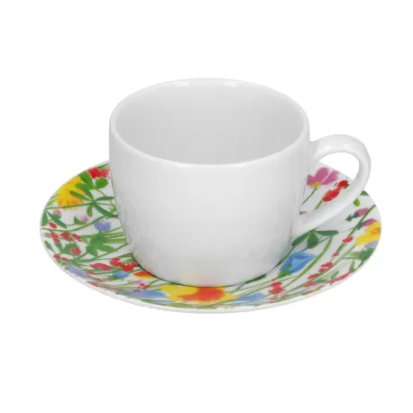 Flores, Tazza te con Piatto - Rose & Tulipani