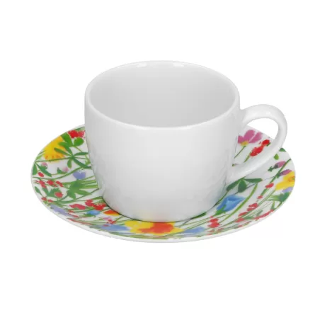 Flores, Tazza te con Piatto - Rose & Tulipani
