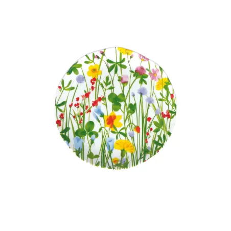 Flores, Piatto frutta Cm. 20, h. 2 Cm. - Rose & Tulipani