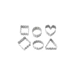 Tagliapasta geometrici in metallo 6 pezzi cm. 4x1,5 h.