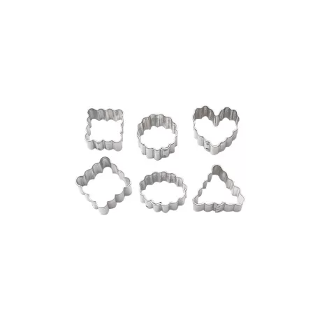 Tagliapasta geometrici in metallo 6 pezzi cm. 4x1,5 h.