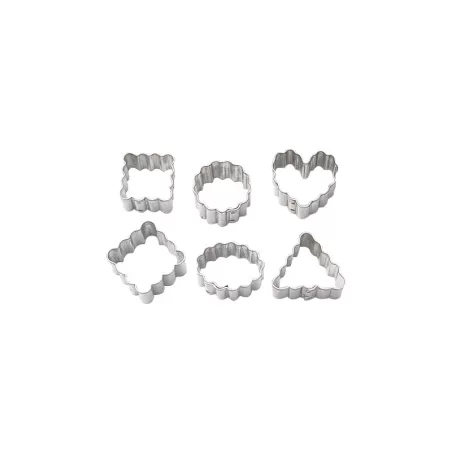 Tagliapasta geometrici in metallo 6 pezzi cm. 4x1,5 h.