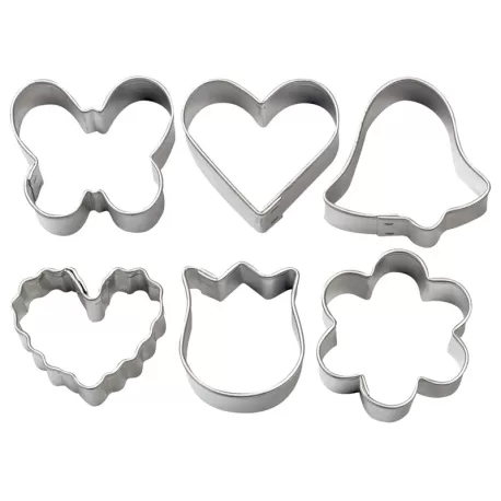 Tagliapasta romantic in metallo 6 pezzi cm. 4x1,5 h.