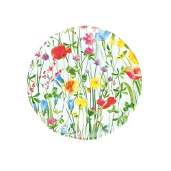 Flores, Vassoio rotondo melamina diametro Cm. 32, h. 2 Cm. - Rose & Tulipani