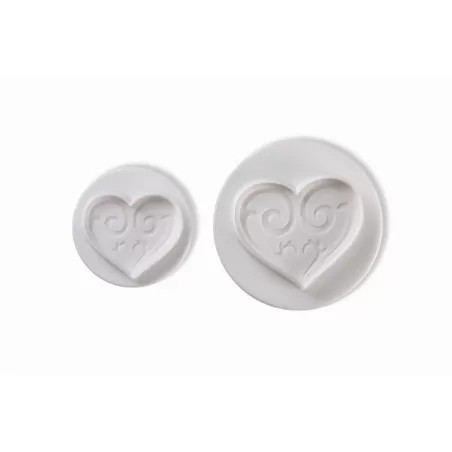 Stampo espulsione cuore 2 pz. 45/60 mm.