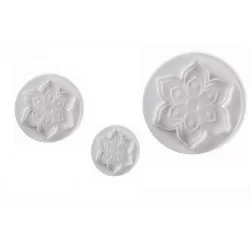 Stampo espulsione fiore 3 pz. ø 40/55/70 mm.