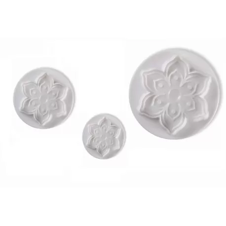 Stampo espulsione fiore 3 pz. ø 40/55/70 mm.