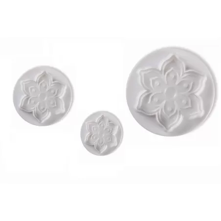 Stampo espulsione fiore 3 pz. ø 40/55/70 mm.