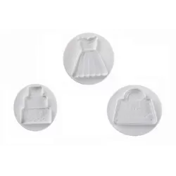 Stampo espulsione fashion 3 pz dim. max 75 mm