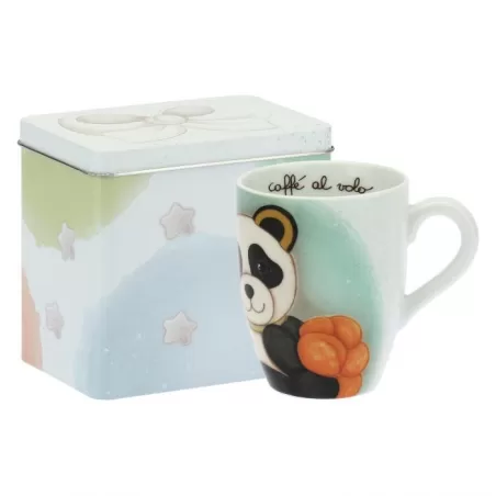 Mug Panda Scorpio con scatola in latta - Thun