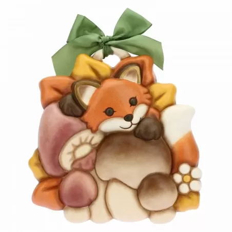 Formella grande sagomata con volpe Bosco incantato - Thun