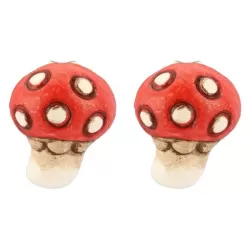 Orecchini Current placcati in oro con funghetto - Thun