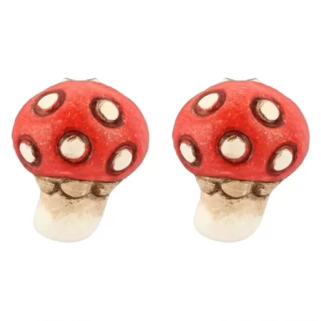 Orecchini Current placcati in oro con funghetto - Thun