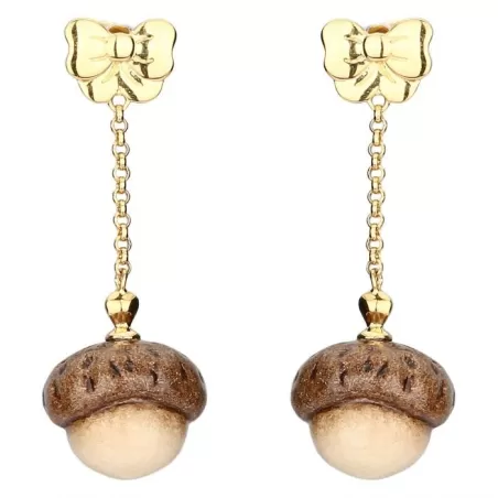 Orecchini Current placcati in oro con ghianda - Thun