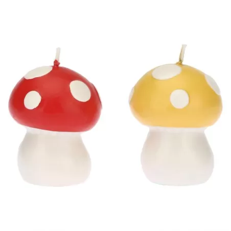 Set 2 candele a forma di fungo Bosco incantato - Thun