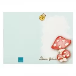 Bigliettino d'auguri funghi - Thun
