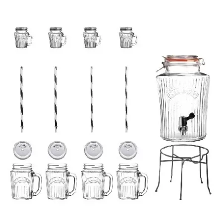 Set drink vintage con dispenser Lt. 5 - Kilner