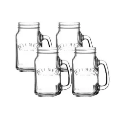 Confezione da 4 boccale liscio Lt. 0,4 - Kilner