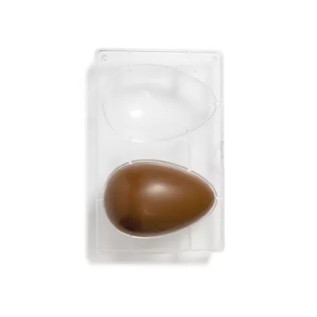 Stampo Uova di cioccolato in policarbonato 2 cavità da Gr. 130 - Decora