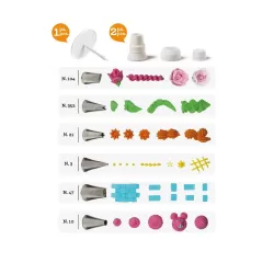 Kit decorazione base al cornetto 9 pezzi - Decora